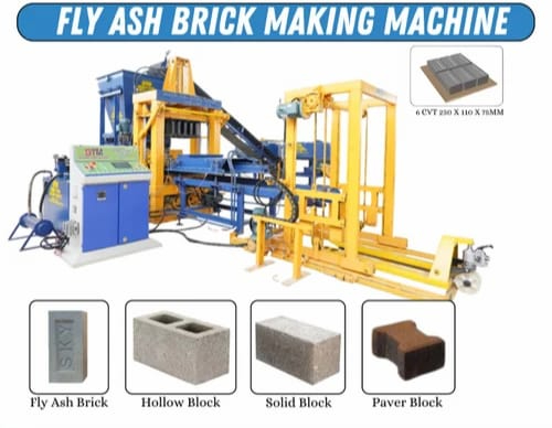 8 BLOCK FLY ASH BRICK MACHINE - AUTOMATIC